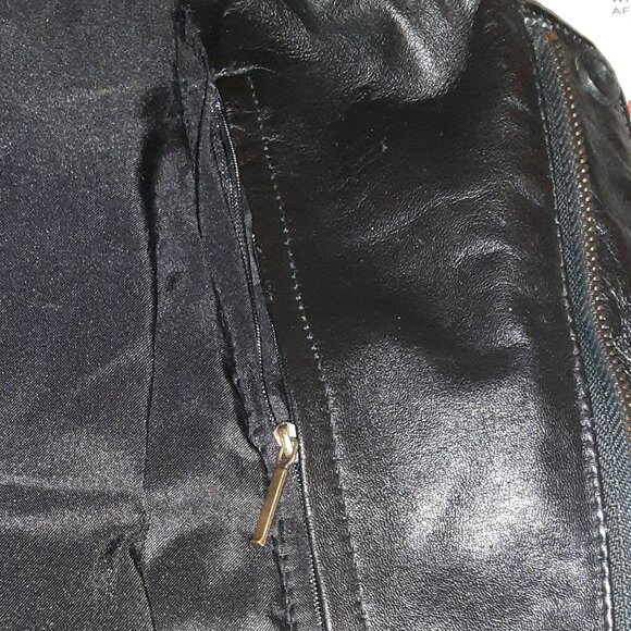 NRA CCW Benefactor Leather Bomber Jacket * Men XL * 56" Chest x 27" Length * EUC - Picture 11 of 15